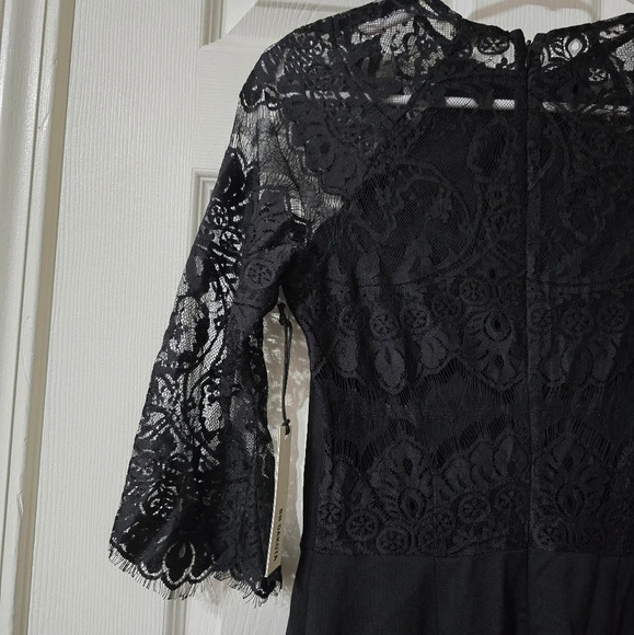 NWT BB Dakota Princeton Lace Mini Dress, Sheer Black Lace, Bodycon Silhouette. - Picture 10 of 11